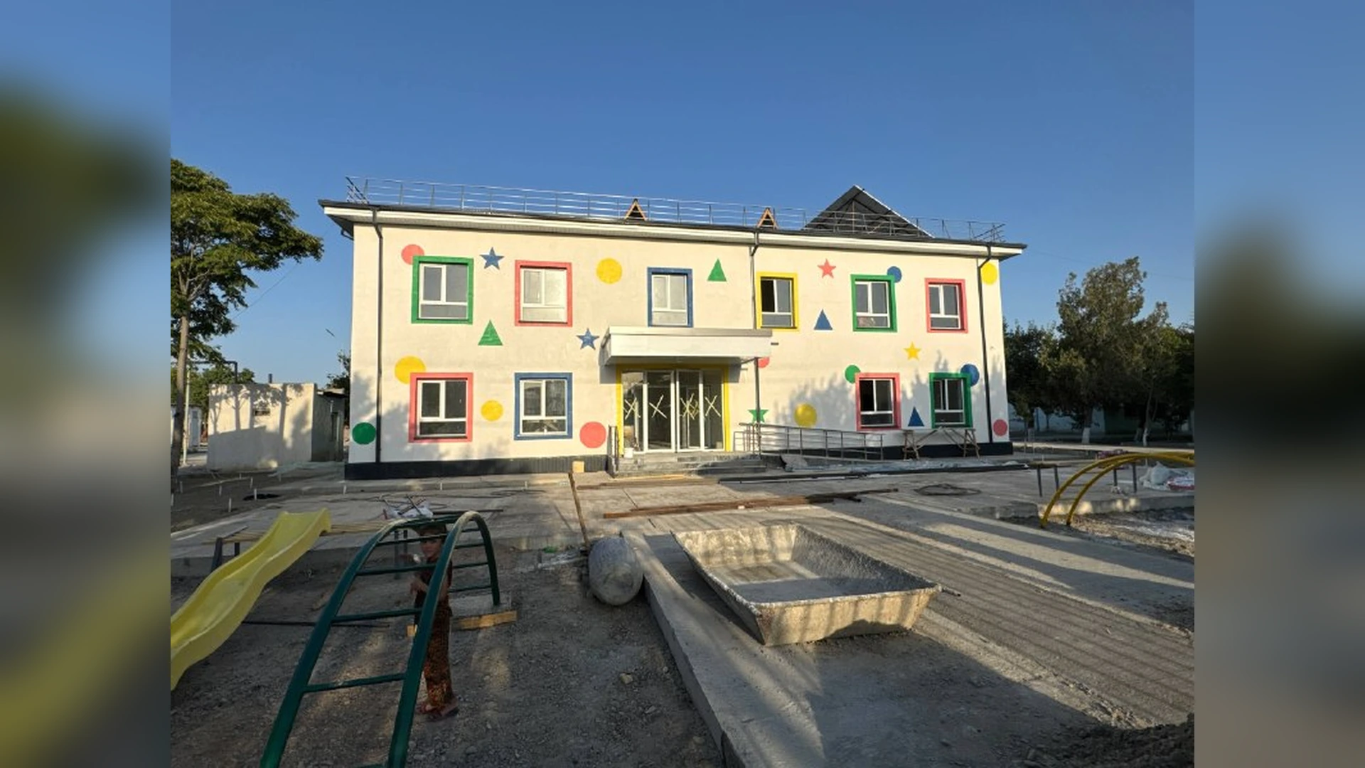 Mirzoqul mahallasidagi yangilangan maktab binosi
