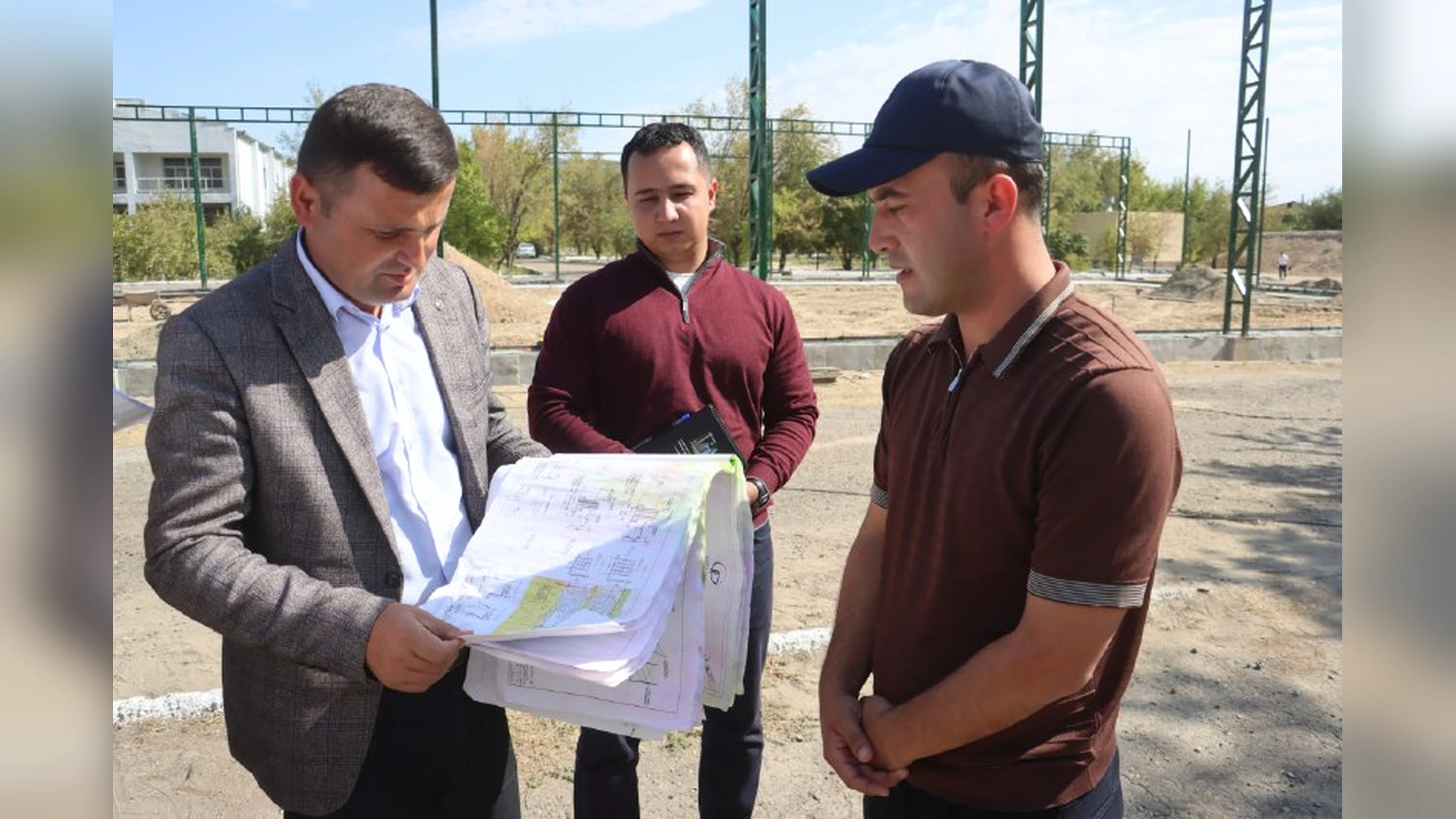 Qorovulbozor texnikumidagi sport inshooti qurilishi — manba surati 6